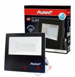 Refletor Holofot LED Slim 30 Watts Luz Branca 6500K Resistente a Agua e Poeira Preto SLIM30 IP65