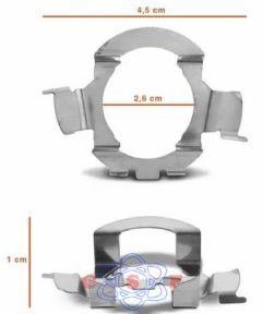 Adaptador Super Led Soquete H7 Audi A3 a7 Jetta 2011 a 2018 Mercedes Bmw 5series T1 ADH7 Kit 2 Peas