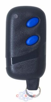 Controle Remoto Transmissor Copiador Mini 2 Botes Cinza com Mosqueto (saw) Porto PPA Garen Rgc Intelbras etc. Frequncia 433,92