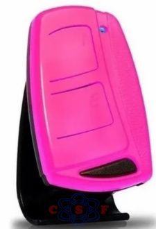 Controle Remoto Portão Transmissor TX Top IPEC RCG PPA Garen 4,33,92 Mhz Code Learn 2 Canais Clip de Fxação Rosa