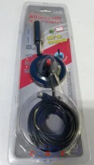 Antena Hd Tv Digital Base Imã Song Star Sg-3003 com cabo 4,3 Metros