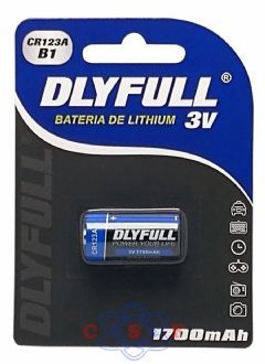 CR123A Bateria de lítio 3V Dlyfull Blister CR=CR17345 1700 Mah