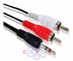 Cabo P2 Estereo + 2 RCA Macho 1,80 mts