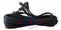 Cabo RCA 2+2 5 Metros Emborrachado GC Preto 90º