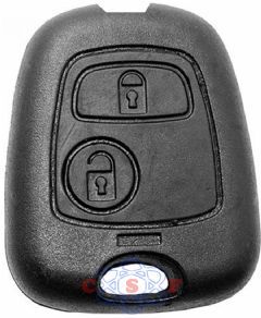 Capa Controle Telecomando 2 Botões Citroen C3 Picasso Berlingo Peugeot Encaixe Desenho 1Cadeados Aberto um Fechado cod135