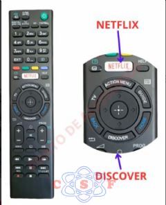 Controle Remoto TV Sony Bravia LCD Netflix Disney Ka 3011