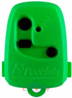 Controle Remoto Transmissor Portão TX 3C Peccinin para Portão Eletrônico 433,92 MHz Verde