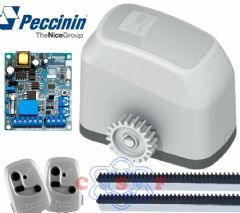 KIT Motor para Portão Eletrônico Deslizante Peccinin Nice DZ FAST Gatter Motor 1/4 220V 60HZ Placa 3050F V2 3 metro