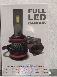 Kit Lâmpada Farol Led E-tech H11 Full Led Canbus 12.000 Lumens 6000K 12 Volts 50 Watts