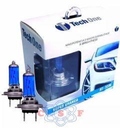Lâmpada Automotiva Techone Super Branca H4 60/55w Kit duas peças