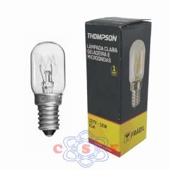 Lâmpada Halógena Clara Para Geladeira e Micro-ondas 15W 127V - Brasfort Soquete E14