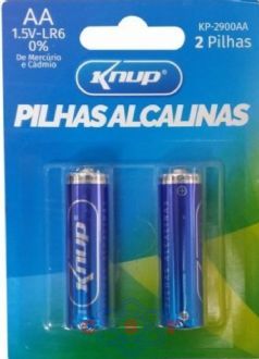 Pilha Alcalina AA Knup KP 2900 AA 1,5V Blister com 2 pçs