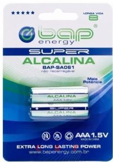 Pilha BA Palito Alcalina AAA BAP-SA061Blister 2pçs