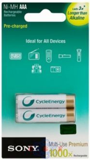 Pilha Recarregável Sony AAA 1,2v 900 mAh Blister com duas peças AAA-B4GN