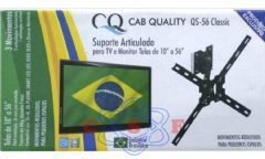 Suporte Universal Articulado 3 movimentos TV Led /LCD/Plasma e 3D 10" a 56" Quality QS 56 Classic Distância Maxima Parede 20cm