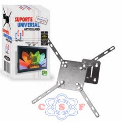 Suporte Universal articulado 3 movimentos para TV's e Monitores LCD/LED/Plasma de 10" a 55" Supotra 55Kilos MAGnetics