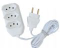 Extenso Lig Plus 3 Tomadas com 2+1 pinoTerra 2 Metros Cordo Paralelo Branco 2x0,75 10A 2 Pinos Entrada