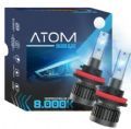 Kit Lmpada Farol Led R8 M7 Atom H3 35W 12V 7400 Lumens par 8000K Menor Lmpada do Mercado
