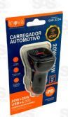 Carregador Veicular Inova Rapido CAR 3224 3 Amperes Saida1 USB + 1 Femea Tipo C 12 Volts 45 Watts