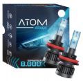 Kit Lmpada Farol Led R8 M7 Atom H27 50W 12 Volts Lumens 7400 par 8000K Menor Lmpada do Mercado 880/881